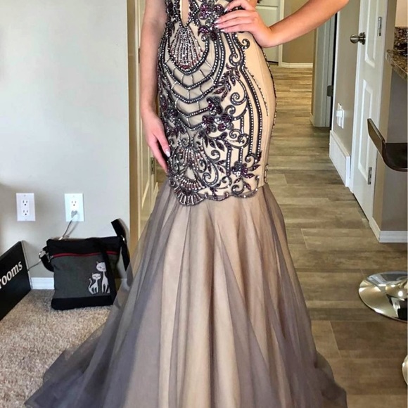 Champagne Grad Dress Formal Gown - Picture 4 of 5